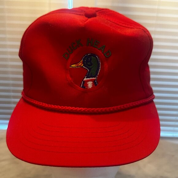 Vintage NEW RED Duck Head Cap/Hat Strapback Baseball Mallard One Size - Picture 15 of 16